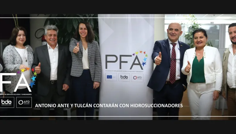 El Banco de Desarrollo del Ecuador, la Agencia Francesa de Desarrollo y la Unión Europea suscribieron un contrato para la Adquisición de dos Hidrosuccionadores