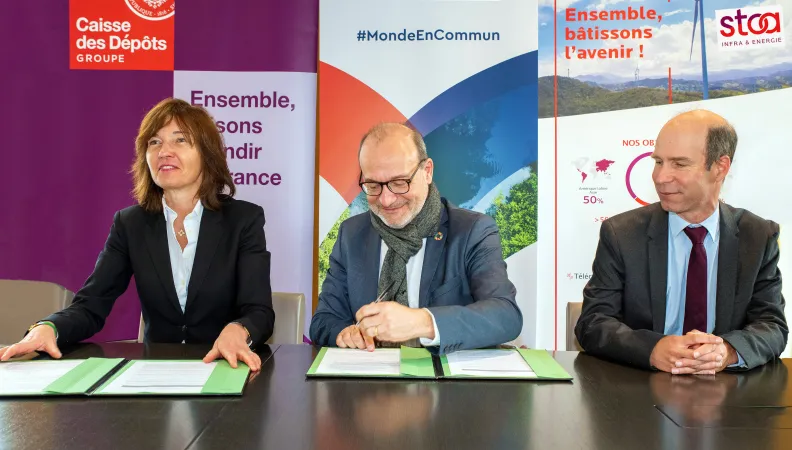 Marie-Laure Mazaud, Présidente-directrice générale de STOA Infra & Energy  Rémy Rioux, Directeur général de l’AFD et 