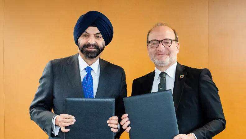 Ajay Banga, Président du Groupe de la Banque mondiale et Rémy Rioux, Directeur général de l’AFD
