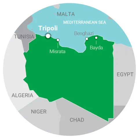 map Libya