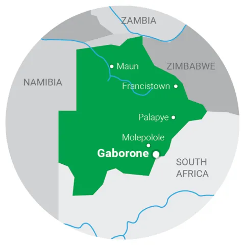 map Botswana