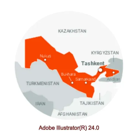 Carte Ouzbekistan